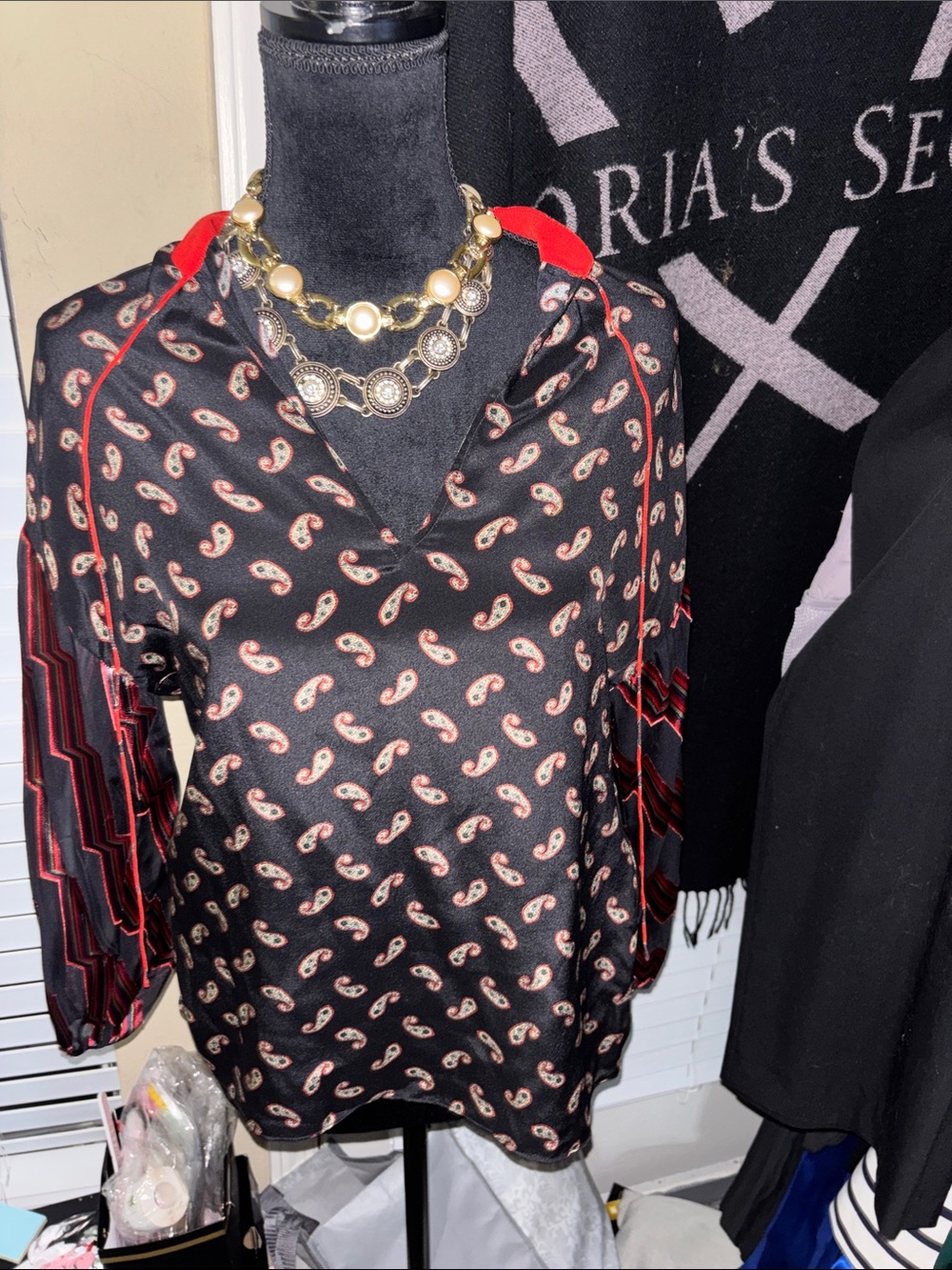New Alice + Olivia Ditsy Paisley Blk Multi